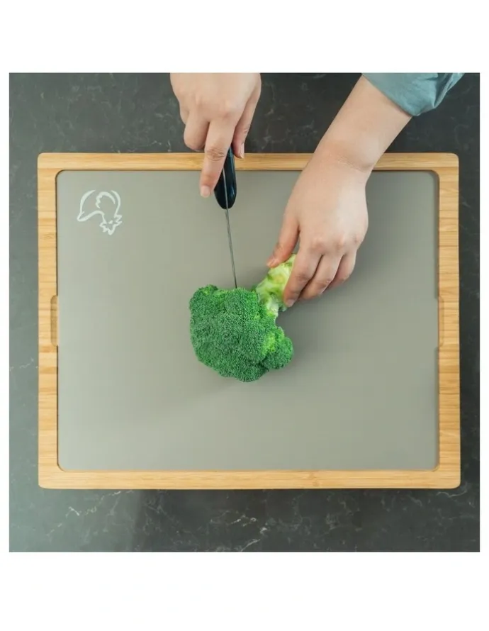 Living Today Bamboo Chopping Board Set of 5 and Flexible Mats Set