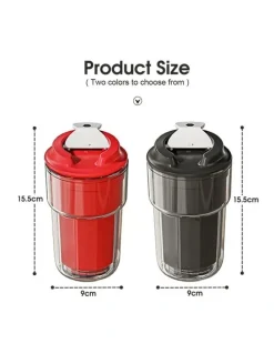 Living Today Double wall insulated Coffee Cup 460Ml 2 Pack in Red/Black