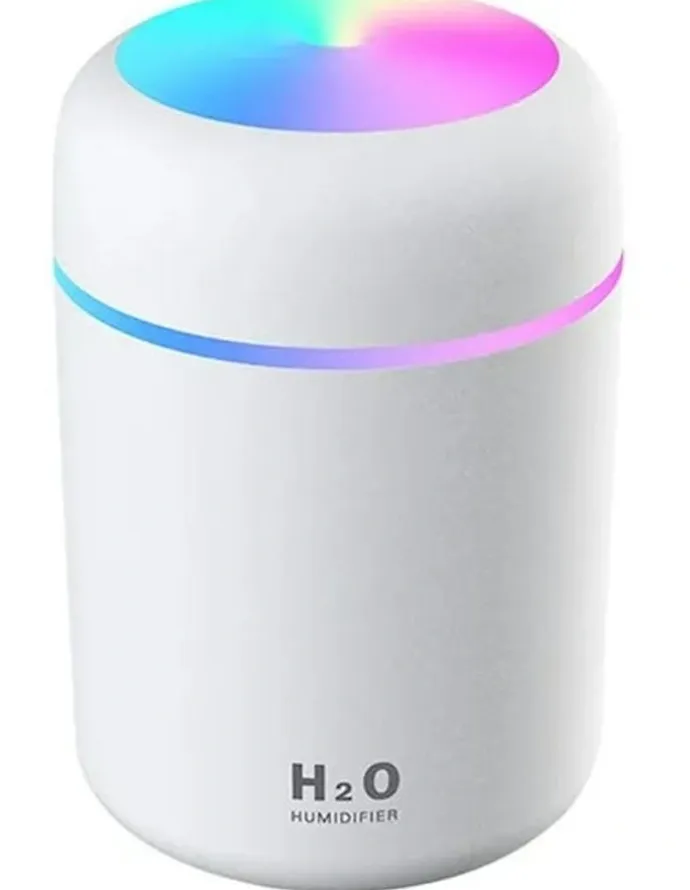 Living Today Mini LED Ultrasonic Humidifier 300ml in White