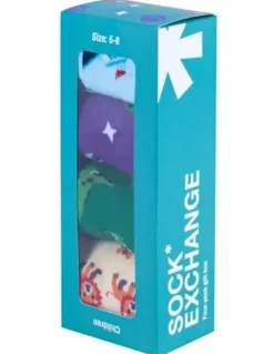 Living Today Socks Gift Boxed 4 Pairs in Multi