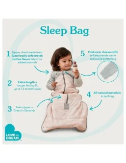 Love To Dream Sleep Bag 2.5T Organic Cotton & Merino Lamb's Best Friend Olive