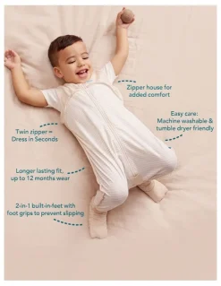 Love To Dream Sleep Suit 2.5T Quilted Stretch Cotton Bees in Olive