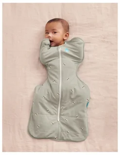 Love To Dream Swaddle Up 2.5T Quilted Stretch Cotton Bees in Olive