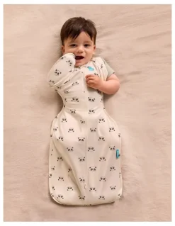 Love To Dream 1.0T Stretch Cotton Sleepy Panda Transition Bag in Cream