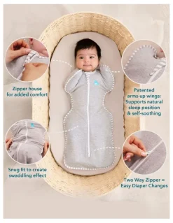 Love To Dream 1.0T Stretch Cotton Dreamer Swaddle Up in White