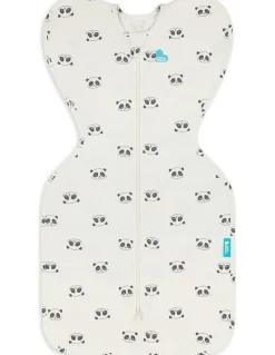 Love To Dream 1.0T Stretch Cotton Sleepy Panda Swaddle Up in Cream