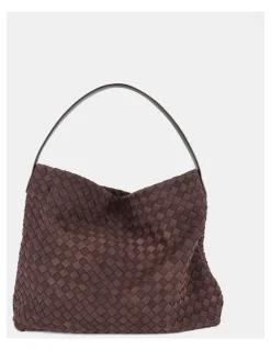 Lustre & Sage Calla Woven Shoulder Bag - Brown