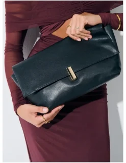Lustre & Sage Nova Clutch Bag - Black