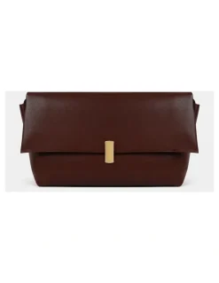 Lustre & Sage Nova Clutch Bag - Brown