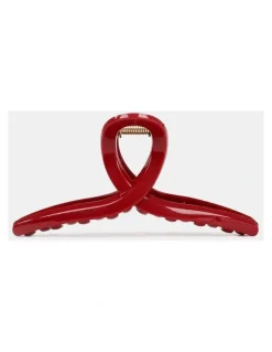Lustre & Sage Ruby Twist Hair Claw Clip - Red
