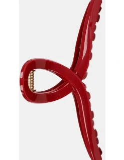 Lustre & Sage Ruby Twist Hair Claw Clip - Red