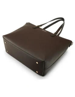 Madison Accessories Inga Large Zip Top Tote Bag with Laptop Pocket