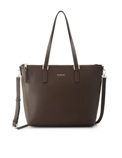 Madison Accessories Inga Large Zip Top Tote Bag with Laptop Pocket