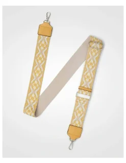 Madison Accessories Monica Camera Crossbody Bag + Aztec Strap in Yellow
