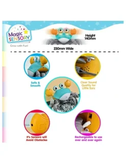 Magic Sensory Interactive Crawling Crab (Blue)
