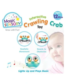 Magic Sensory Interactive Crawling Crab (Blue)