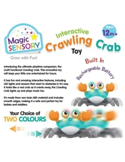 Magic Sensory Interactive Crawling Crab (Blue)