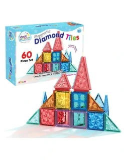 Magic Sensory Magnetic Diamond Tiles 60 Piece Set