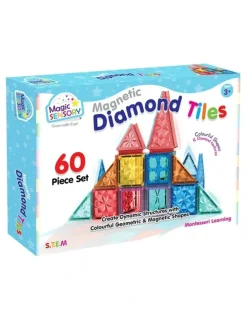 Magic Sensory Magnetic Diamond Tiles 60 Piece Set
