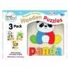 Magic Sensory Shaped Animals Wooden Puzzles Triple Pack