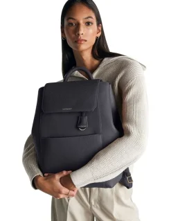 MAISON de SABRÉ The Large Soft Leather Backpack in Graphite Grey