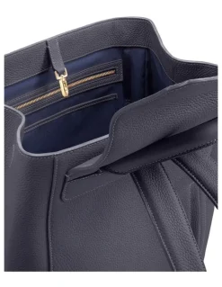 MAISON de SABRÉ The Large Soft Leather Backpack in Graphite Grey