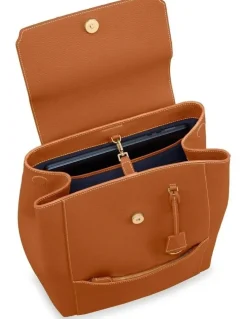MAISON de SABRÉ The Large Soft Leather Backpack in Pecan Brown