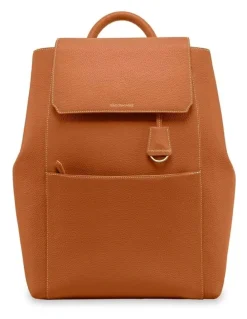 MAISON de SABRÉ The Large Soft Leather Backpack in Pecan Brown