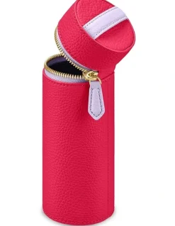 MAISON de SABRÉ The Leather Brush Case in Fuchsia Lavender