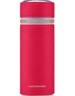 MAISON de SABRÉ The Leather Brush Case in Fuchsia Lavender