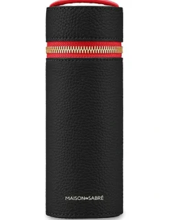MAISON de SABRÉ The Leather Brush Case in Rouge Noir