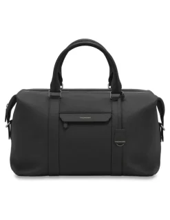 MAISON de SABRÉ The Leather Duffle Bag in Black Caviar
