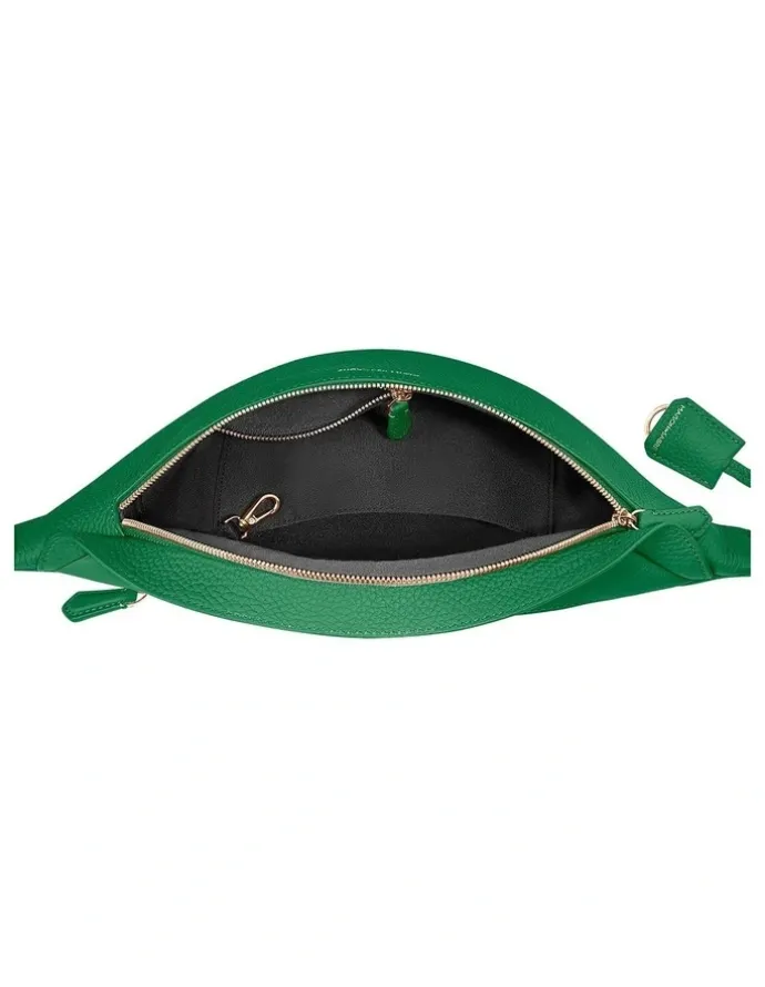 MAISON de SABRÉ The Leather Sling Bag in Emerald Green