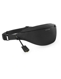 MAISON de SABRÉ The Leather Sling Bag in Black Caviar