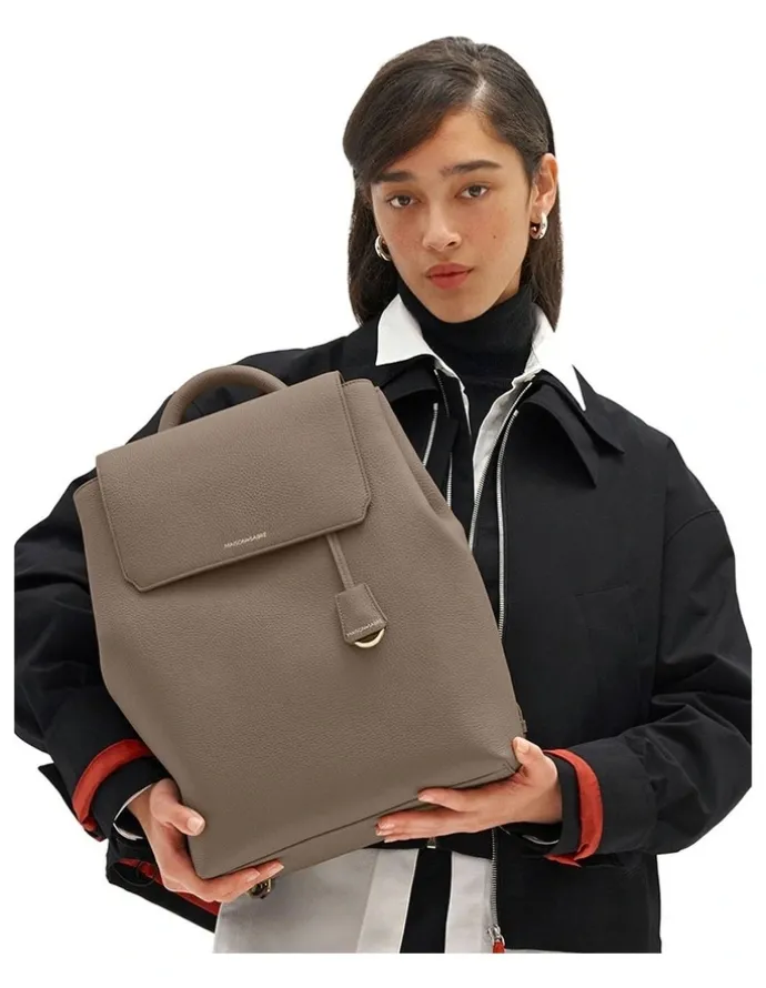 MAISON de SABRÉ The Medium Soft Leather Backpack in Cashmere Clay