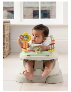 Mamas & Papas Bug 3-in-1 Floor & Booster Seat with Activity Tray in Clay