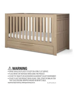 Mamas & Papas Franklin Cotbed in Light Oak