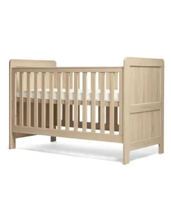 Mamas & Papas 5pc Mamas & Papas Atlas Nursery Cotbed Dresser Mattress Sheets Set Light Oak