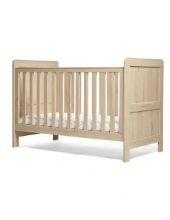 Mamas & Papas 5pc Mamas & Papas Atlas Nursery Cotbed Dresser Mattress Sheets Set Light Oak
