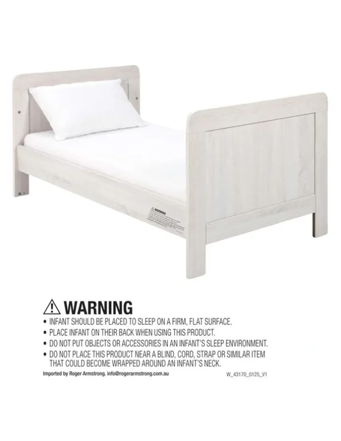 Mamas & Papas 4pc Mamas & Papas Atlas Nursery Cotbed Mattress Sheets Protector Set Light Oak