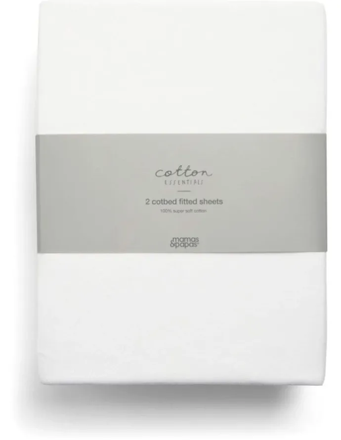 Mamas & Papas 4pc Mamas & Papas Atlas Nursery Cotbed Mattress Sheets Protector Set Light Oak