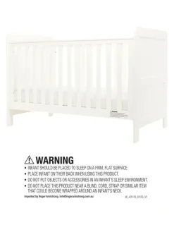 Mamas & Papas 4pc Mamas & Papas Hampden Nursery Cotbed Mattress Sheets Protector Set White