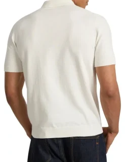 Marcs Alex Knit Polo in Oatmeal