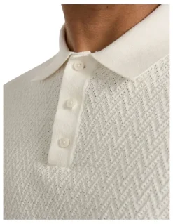 Marcs Alex Knit Polo in Oatmeal