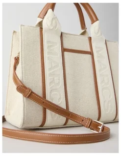 Marcs Barbados Zip Top Tote Bag in Natural Beige