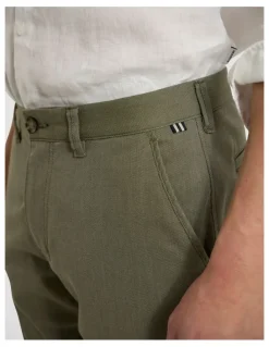 Marcs Brayden Textured Chino Pant in Dark Olive