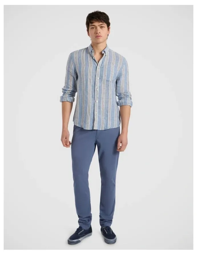 Marcs Brayden Textured Chino Pant in Navy