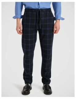 Marcs Colonel Cotton Linen Pant in Dark Navy