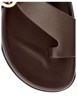 Marcs Talbot Leather Sandals in Chocolate