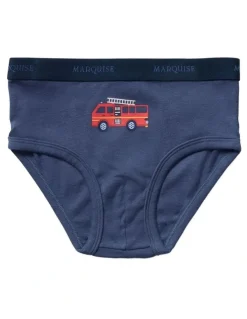Marquise Boys 2 Pack Underpants in Firetrucks